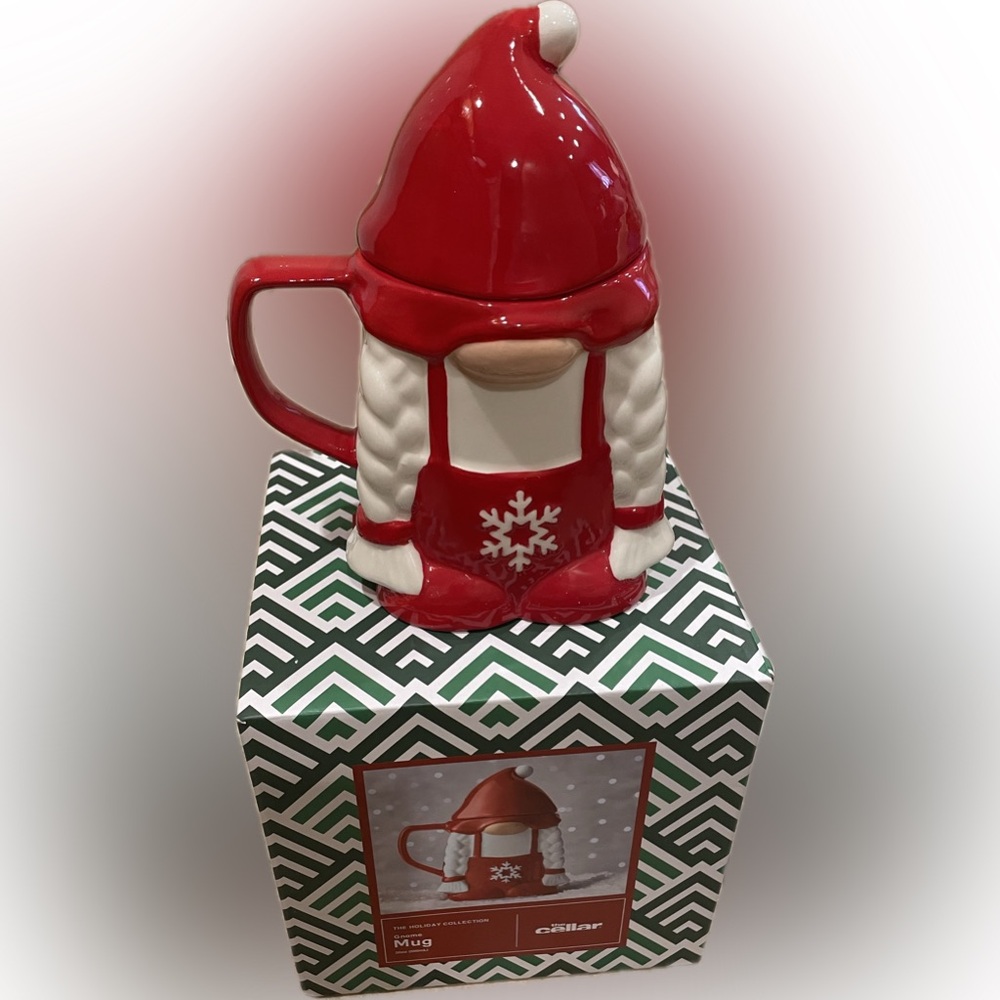 Red Gnome Holiday Mug